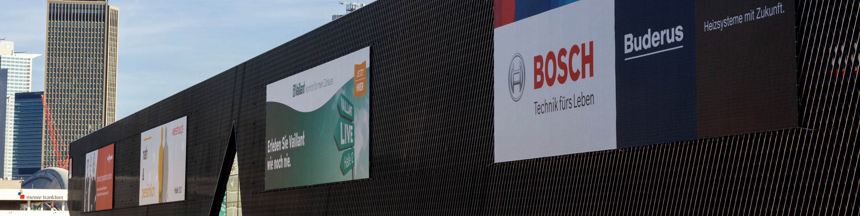 Advertising on the grounds of Messe Frankfurt