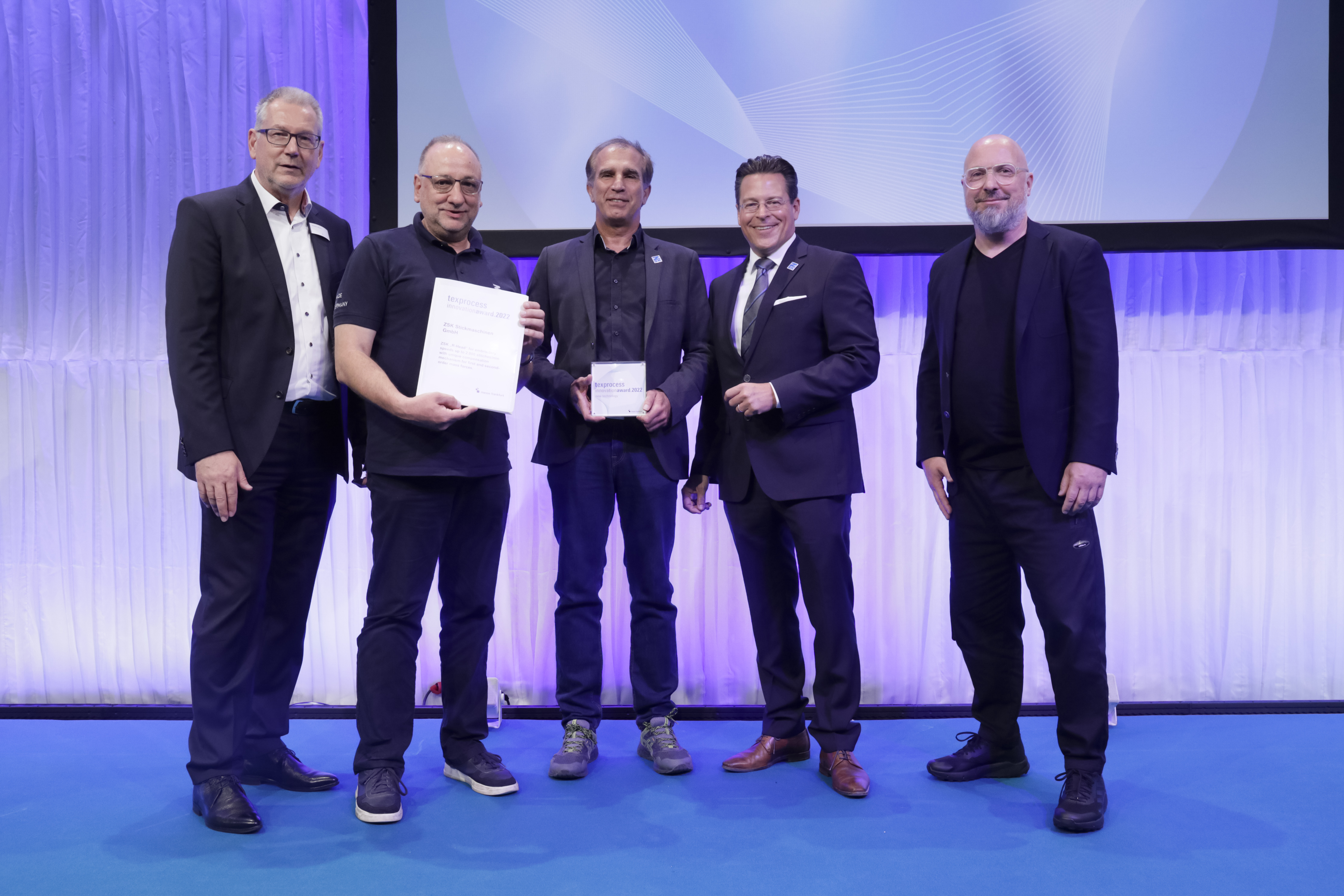 Techtextil + Texprocess Innovation Award 2022 / ZSK Stickmachinen GmbH